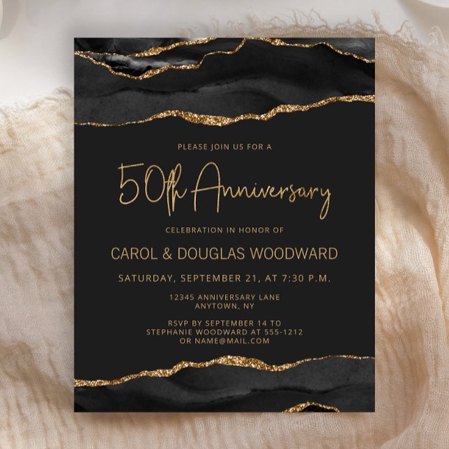 Budget Black Gold Agate Dark 50th Anniversary (Criador carregado)