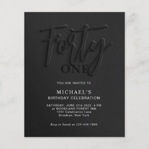 BUDGET Black Script 40º Aniversário do Adulto