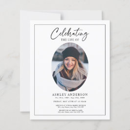 Budget Black White Celebration of Life Funeral