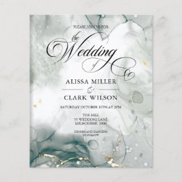 BUDGET Black & White Watercolor Invitation