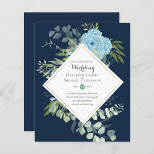 BUDGET Blue Floral Casamentos Eucalyptus