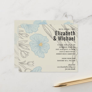 BUDGET Blue Poppy Magnolia Casamento Convite