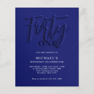 BUDGET Blue Script 40º Aniversário do Adulto