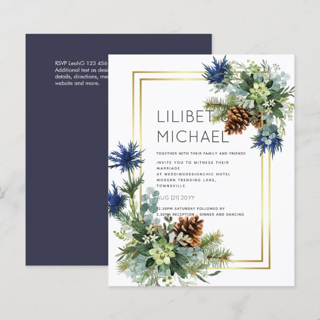 BUDGET Blue Thistle Eucalyptus Wedgland (Frente/Verso)