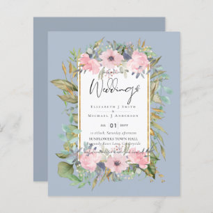 BUDGET Blush Floral Sage Casamento Verde