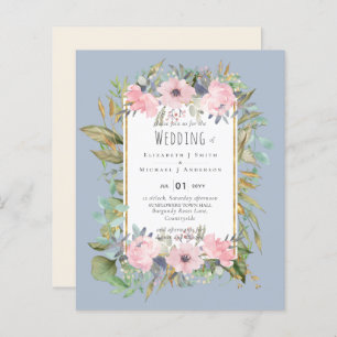 BUDGET Blush Floral Sage Casamento Verde