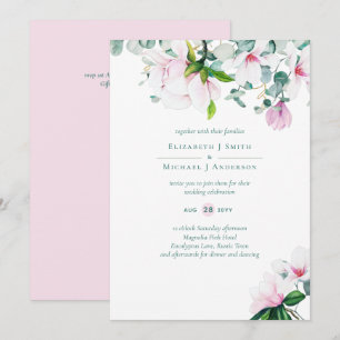 BUDGET Blush Pink Magnolias Sage Eucalyptus Wed