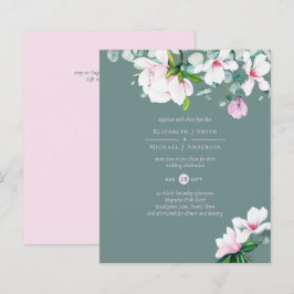 BUDGET Blush Pink Magnolias Sage Eucalyptus Wed