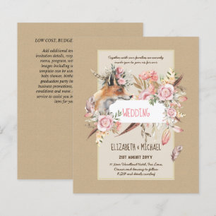 BUDGET Boho Woodland FOX Floral Wedn Moderno