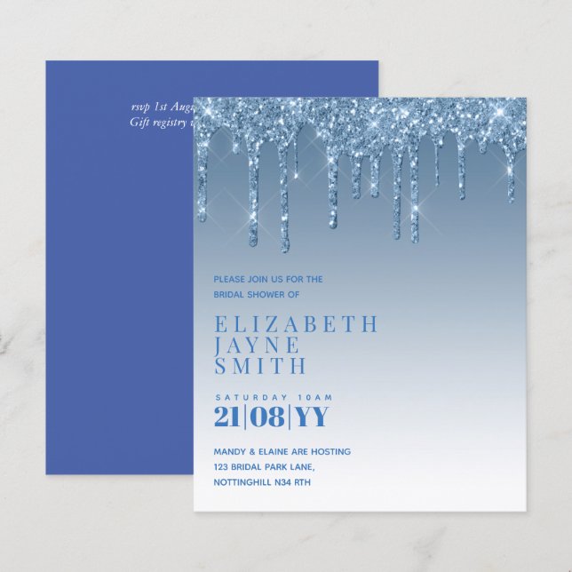 BUDGET Bonito Girly Chá de panela Convida a brilha (Frente/Verso)