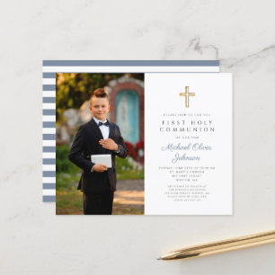 Budget Boy Cross Blue First Communtion Foto
