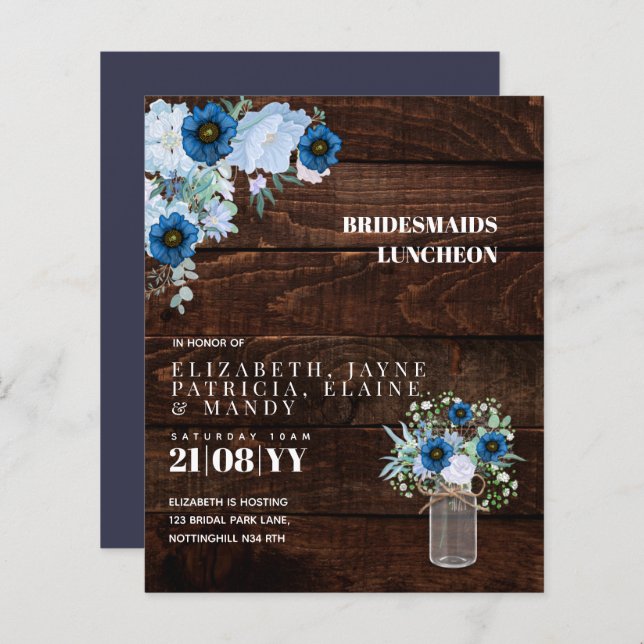 BUDGET Bridesmaids Almoço Brunch Floral (Frente/Verso)