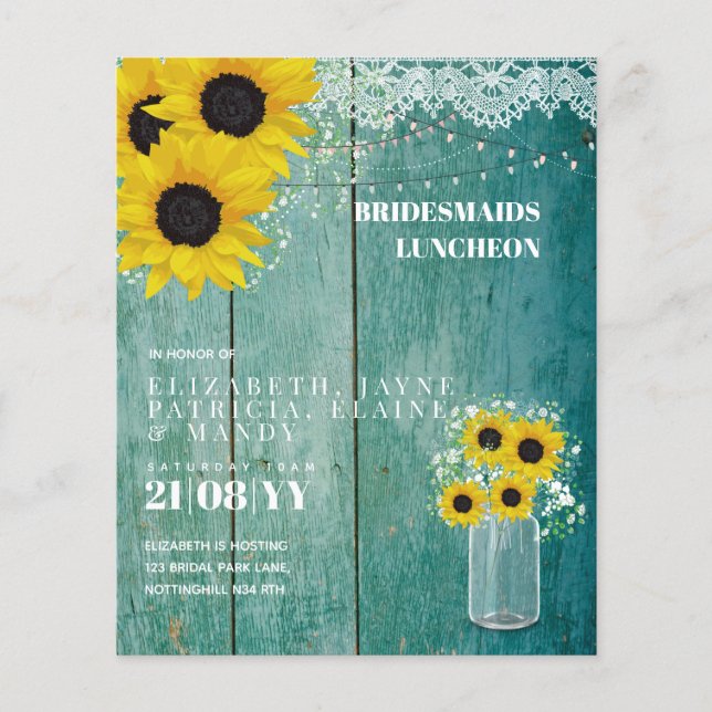 BUDGET Bridesmaids Almoço Brunch Floral (Frente)