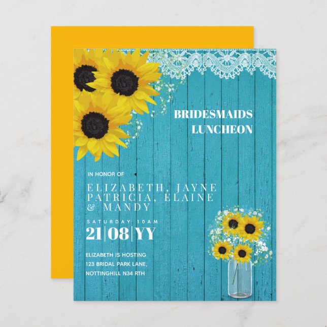 BUDGET Bridesmaids Almoço Brunch Floral (Frente/Verso)