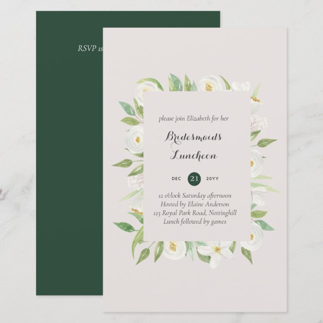 BUDGET Bridesmaids Almoço Brunch Floral (Frente/Verso)