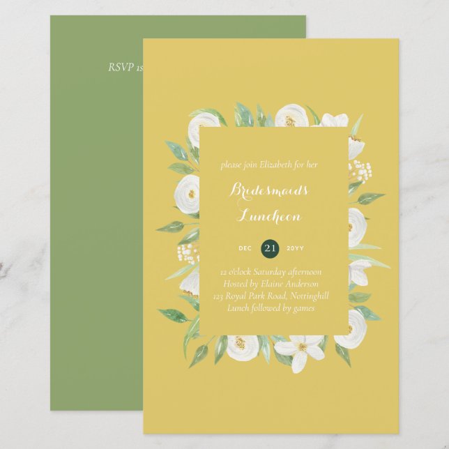BUDGET Bridesmaids Almoço Brunch Floral (Frente/Verso)