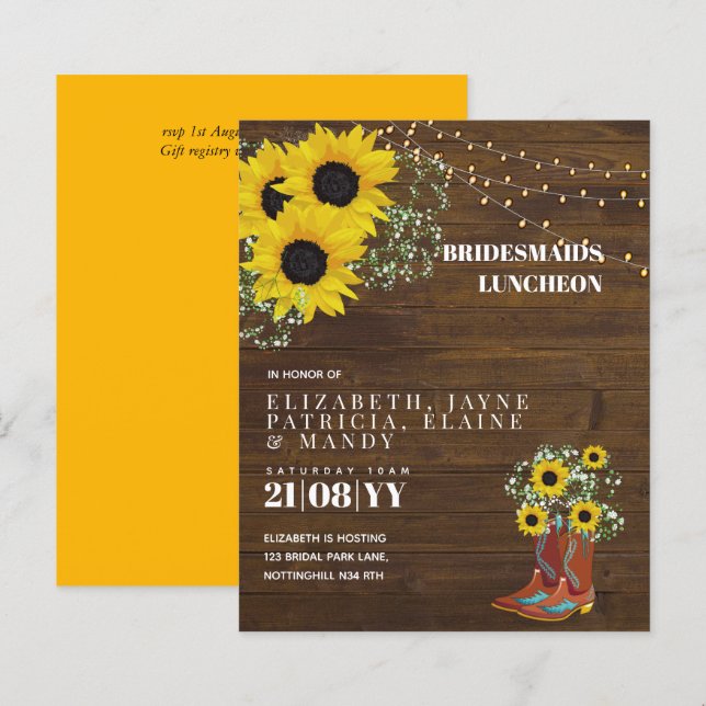 BUDGET Bridesmaids Almoço Brunch Floral (Frente/Verso)