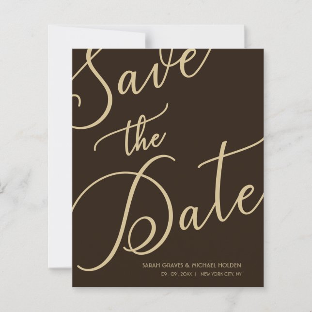 Budget Brown Chic Photo Minimal Whimsical Script (Frente)