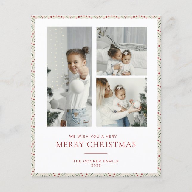 BUDGET Cartão de Natal Moderno (Frente)