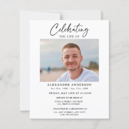 Budget Celebration of Life Black White Funeral