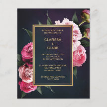 BUDGET Chic Pink Peony e Convite para Casamento Do