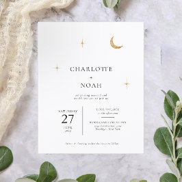 BUDGET Clássica Celestial Dourada Estrelas Casamen