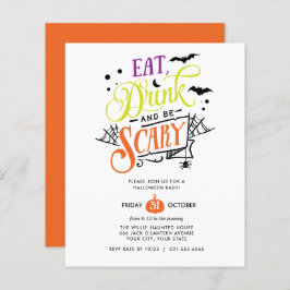 BUDGET Coma Bebida e seja assustador Festa de Hall