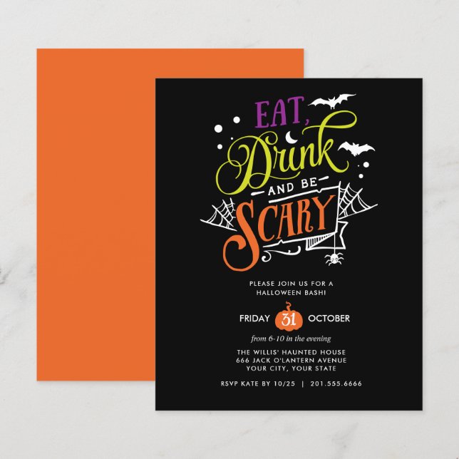 BUDGET Coma Bebida e seja assustador Festa de Hall (Frente/Verso)