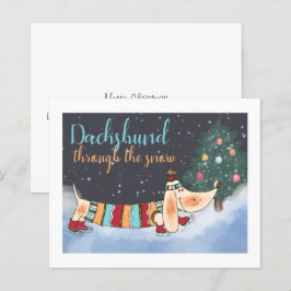 BUDGET Dachshund Através Da Neve