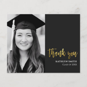 BUDGET Dourado Script Modern Photo Formando Obriga