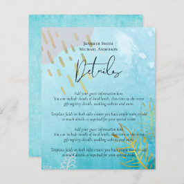 BUDGET DustyTeal Dourado Casamento Abstrato