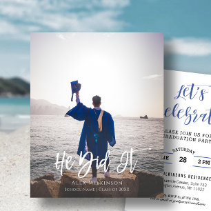 BUDGET Ele Fez Um Convite Moderno Para Formando Fo