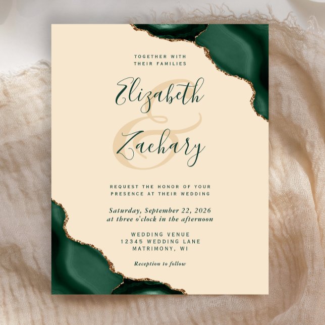 Budget Emerald Agate Corners Champagne Wedding (Criador carregado)