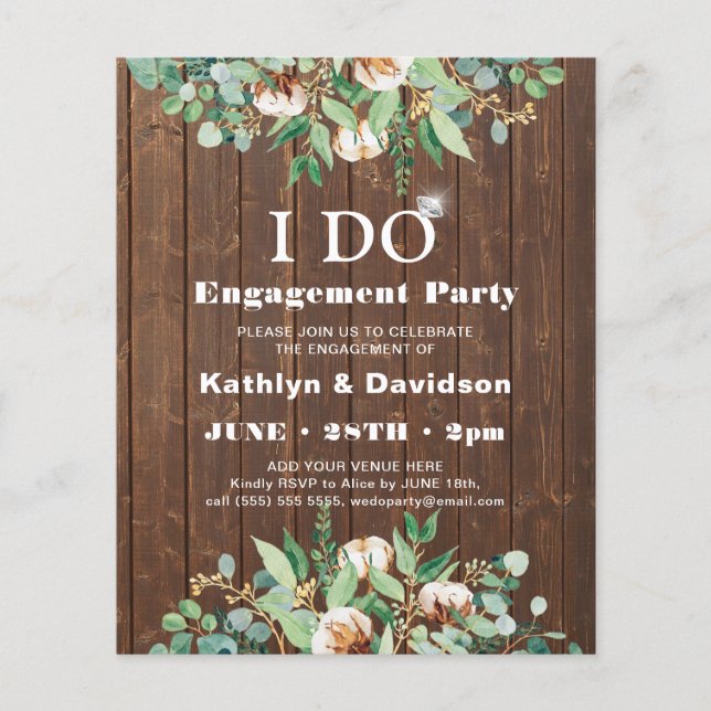 BUDGET Eucalyptus 4 Noivado Convite (Frente)