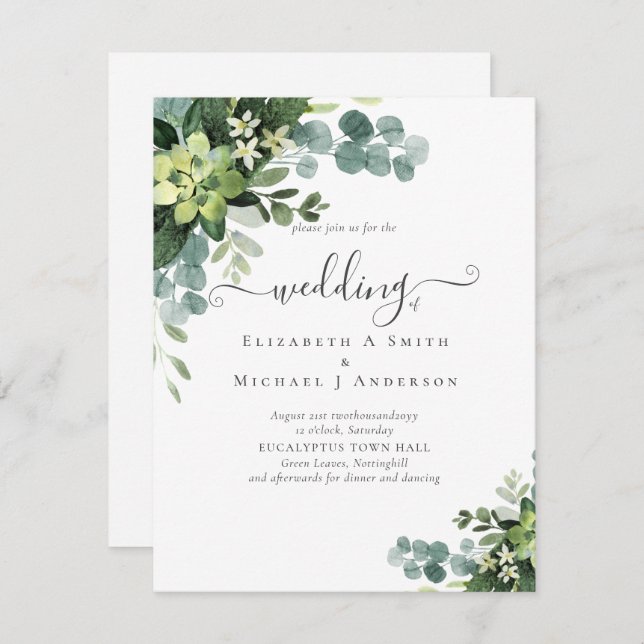 BUDGET Eucalyptus greenery Casamento (Frente/Verso)
