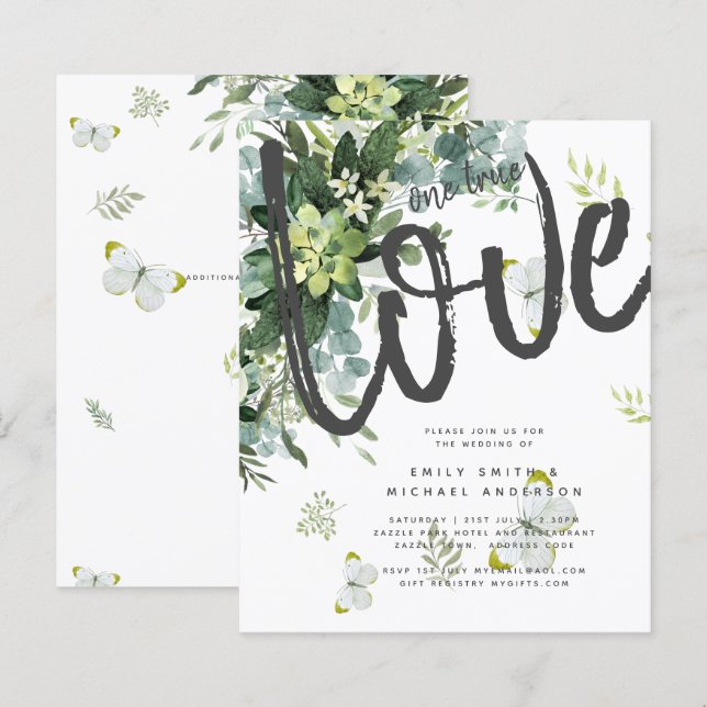 BUDGET Eucalyptus Greenery deixa o casamento de Em (Frente/Verso)
