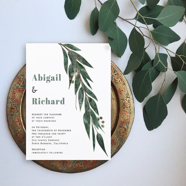 BUDGET eucalyptus parte convite de casamento (Criador carregado)