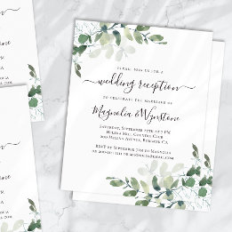 BUDGET Eucalyptus Recepção de casamento Convite