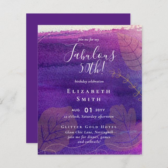 BUDGET Fabuloso 50º Aniversário - Pintinho de Glam (Frente/Verso)