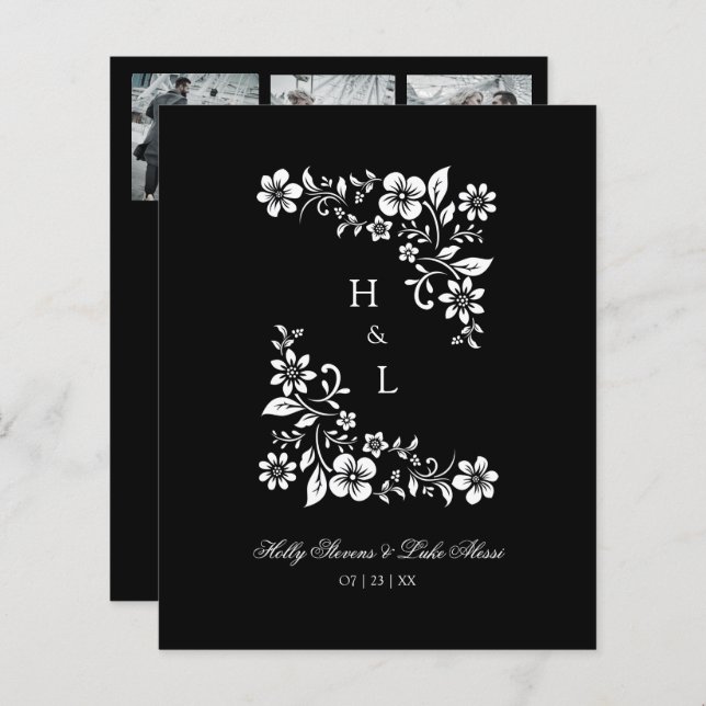 Budget Flourish White Lace Ornament 3 Photos (Frente/Verso)