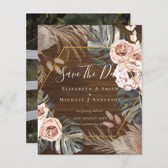 BUDGET Foto Salvar Datas PAMPAS Coral Tropical (Frente/Verso)