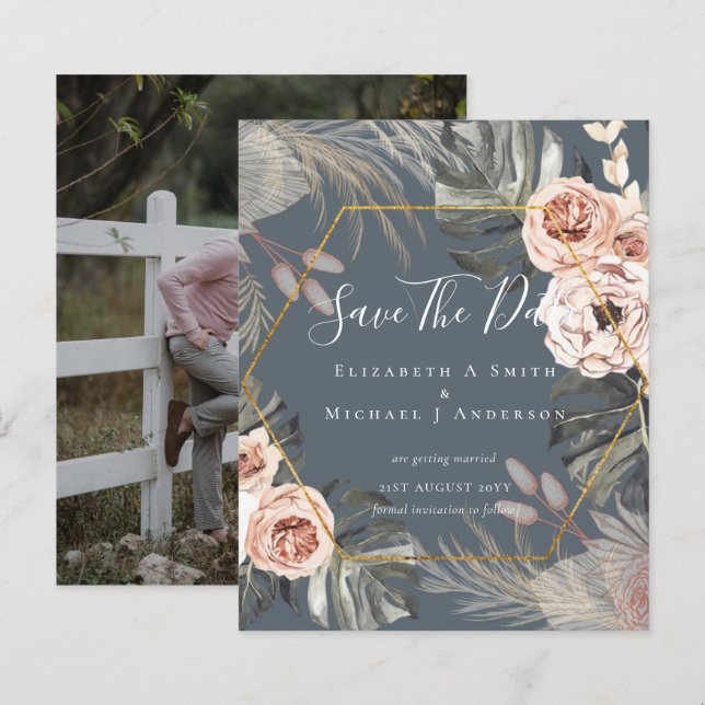 BUDGET Foto Salvar Datas PAMPAS Coral Tropical (Frente/Verso)