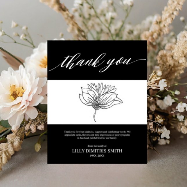 Budget Funeral Memorial Thank you Card (Criador carregado)