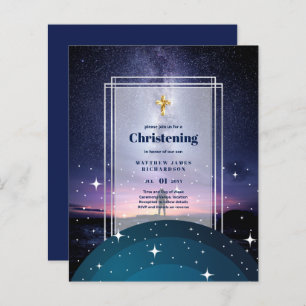BUDGET Galaxy CHRISTENING Convida Baptism Bautizo