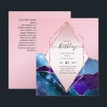 BUDGET Glitter Glam Foil Bonito Menina Qualquer Id<br><div class="desc">Este convite de aniversário de design moderno e bonito pode ser usado para QUALQUER aniversário, simplesmente edite os campos de texto de modelo conforme desejado para o seu evento. Pode ser usado para suas filhas Sweet16, Quinceanera, 12, 15, 18º, 21ruas, 16º, 25, 30, 40º, fi59º, 60º, e até 70, 80...</div>