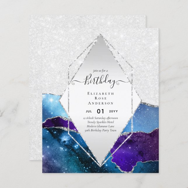 BUDGET Glitter Glam Foil Bonito Menina Qualquer Id (Frente/Verso)