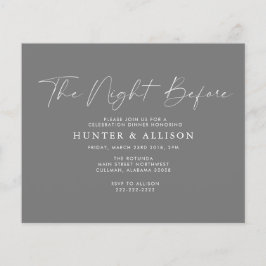 Budget Gray The Night Before | Invitation Flyer