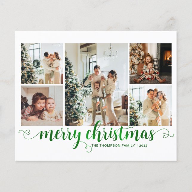 BUDGET Green Felry Christmas Heart Script 5 Photo (Frente)