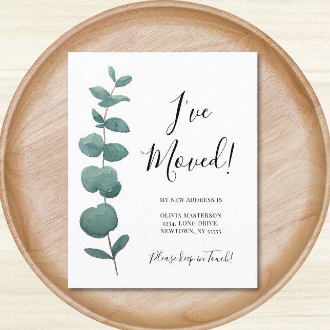 Budget I've Moved Change of Address Eucalyptus (Criador carregado)