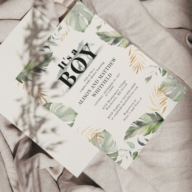 Budget Jungle Safari Giraffe Baby Shower Invite (Criador carregado)